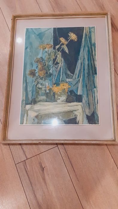 Obraz Kwiaty Alojzy Siwecki z prl z szybą Przy dużych zakupach gratis