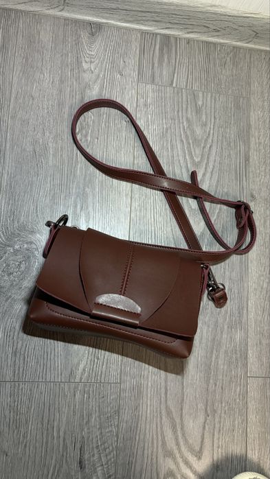 Сумка бант бордово- шоколадная новая