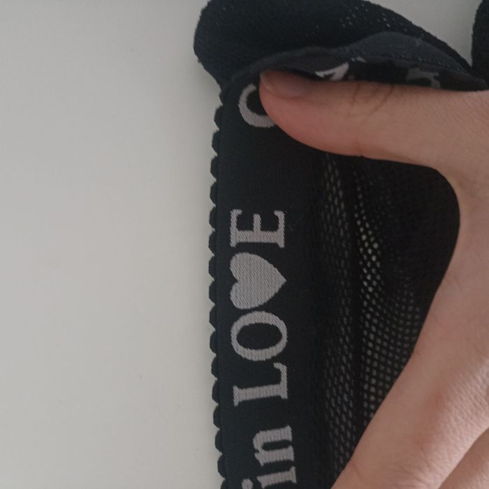 Kabaretki rajstopy z ozdobną gumą Crazy on LOVE