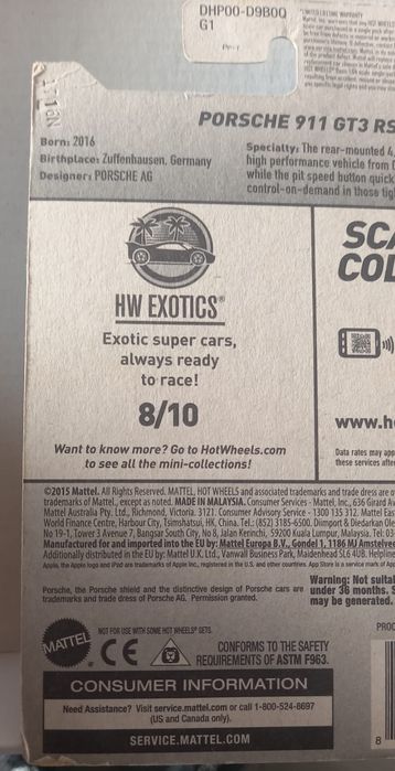 Porsche 911 GT3 RS hot wheels