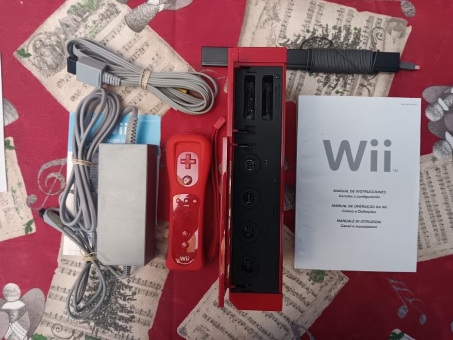 Conjunto Nintendo Wii Vermelha Edição Limitada
