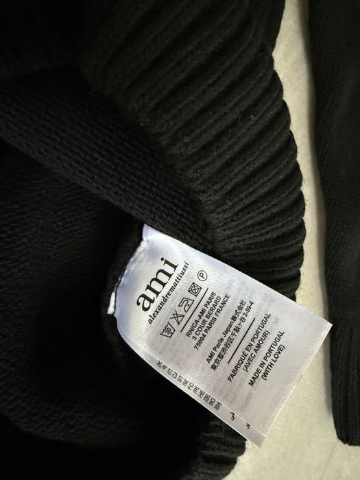 Чоловічий Вʼязаний светр кофта Ami  Black