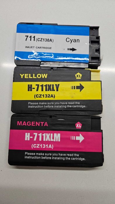 Zamienniki do plotera HP połowa CZ130A oraz połowa 131A i pusty CZ132A