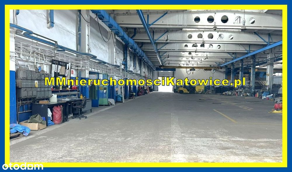 Hala z częścią biurowo-socjalną do 1250 m² plac suwnica do wynajęcia
