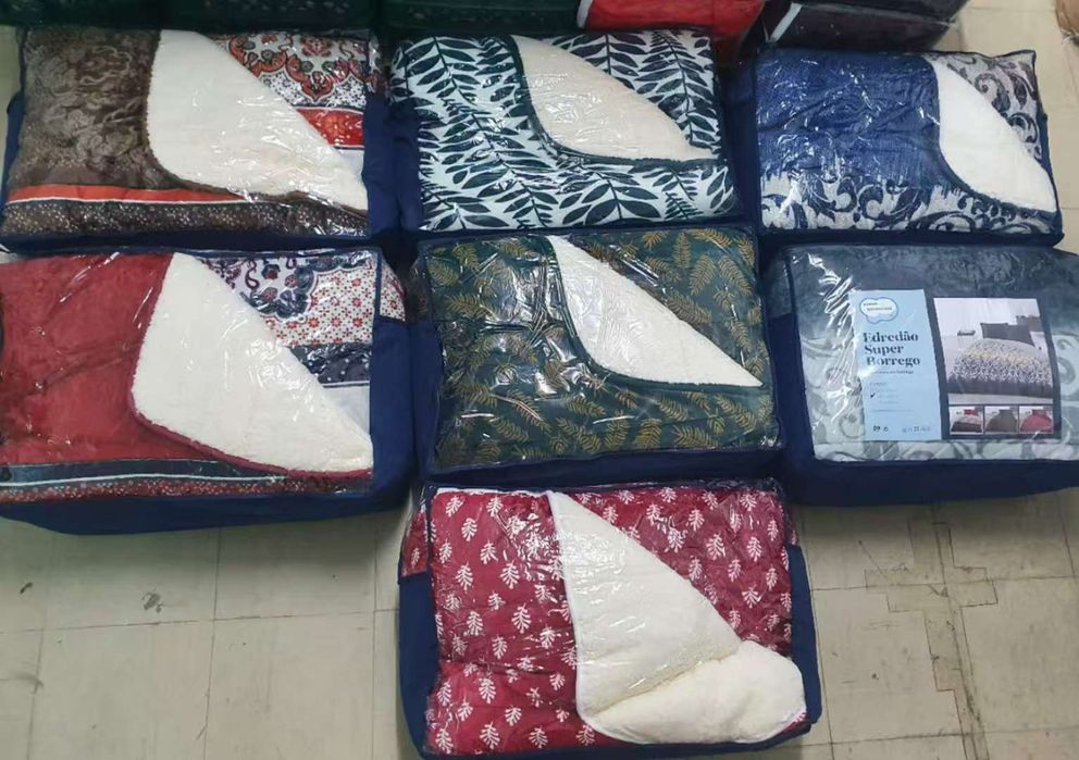 Edredão edredon cama casal coralina+borrego