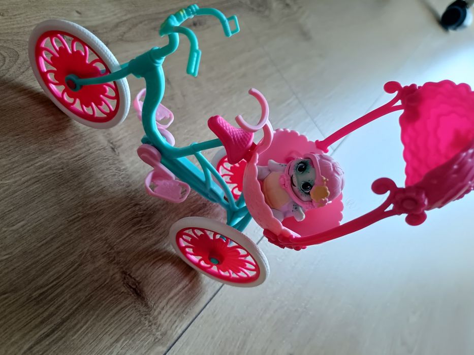 Enchantimals lalka zwierzątko żółw rower