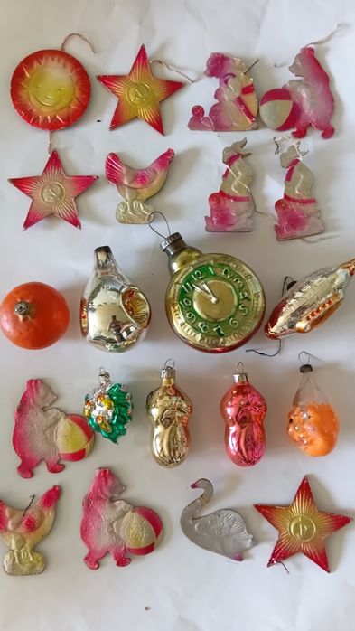 Елочние игрушки ссср редиска юла гриб