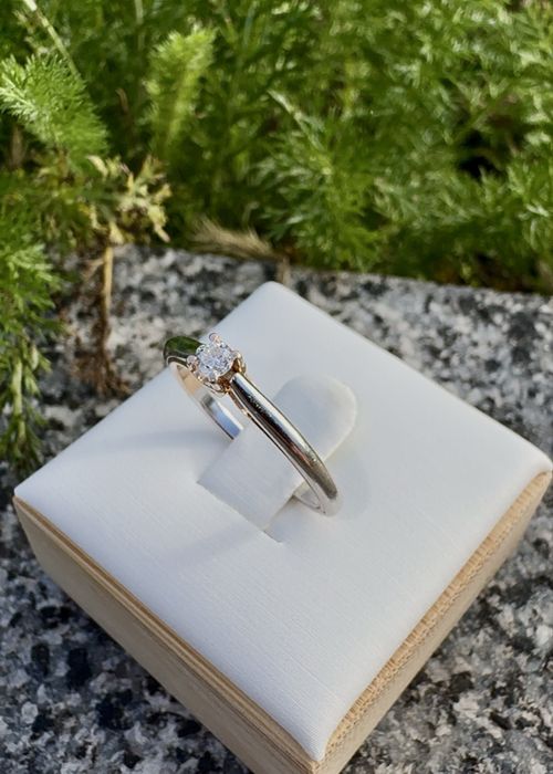 Золотое кольцо с бриллиантом 585 проба