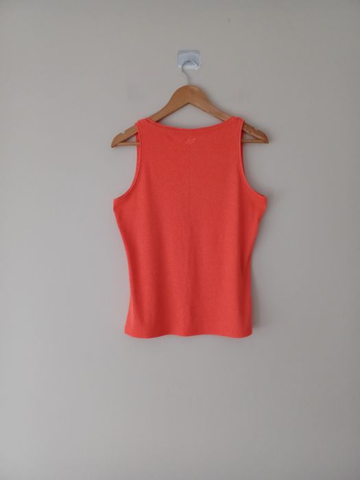 Sportowa bluzka bez rękawów casual basic Xl  koralowy 4F