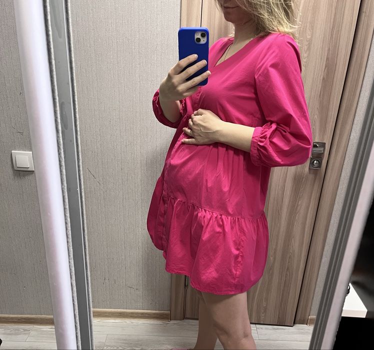 Продам рожеву сукню для  вагітних розмір S М