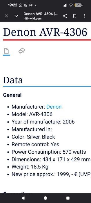 Denon AVR 4306 z pilotem