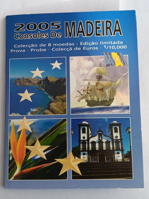 Carteira com moedas sem curso legal da Madeira