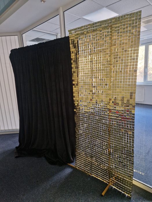 Ścianka cekinowa szampański złoty panele cekinowe