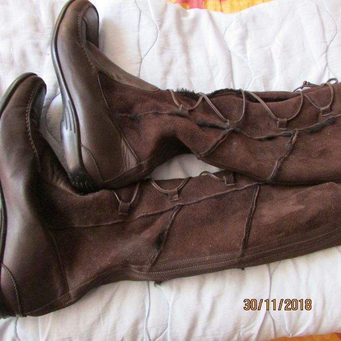 Продам осенние сапоги натуральная кожа и замша р. 39