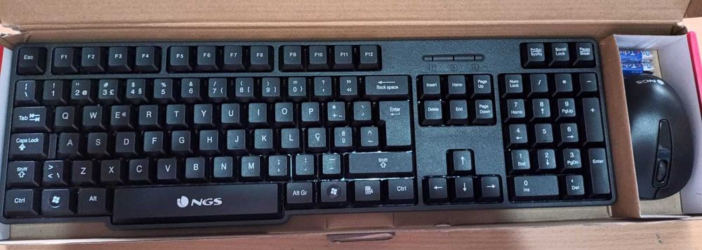 Teclado e Rato s/ Fios NGS EUPHORIA KIT Pack  (novo)