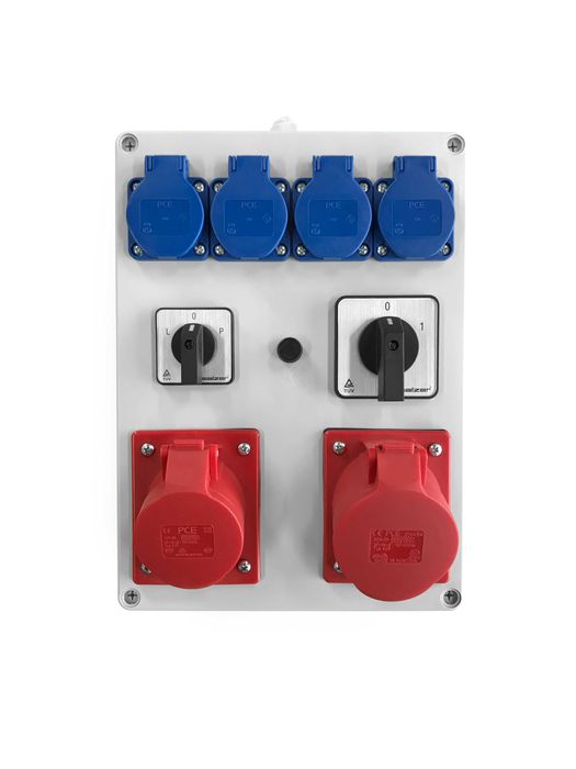 Skrzynka z wyłącznikami 0-1/L-0-P gniazda 4x230V | 1x32A/1x16A 5P 400V