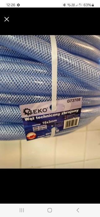 Wąż techniczny zbrojony 16x3 mm