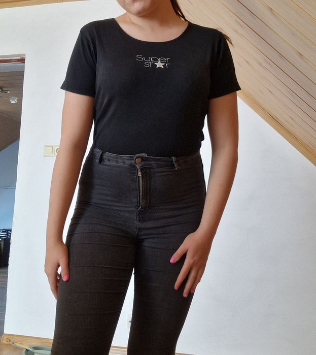 Koszulka t-shirt damski z nadrukiem C&A rozmiar M/L stan bardzo dobry