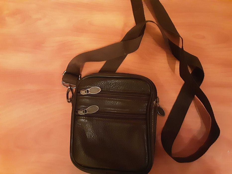 500 грнЧоловіча сумка барсетка коричнева16×14натуральна шкіраТуреччина