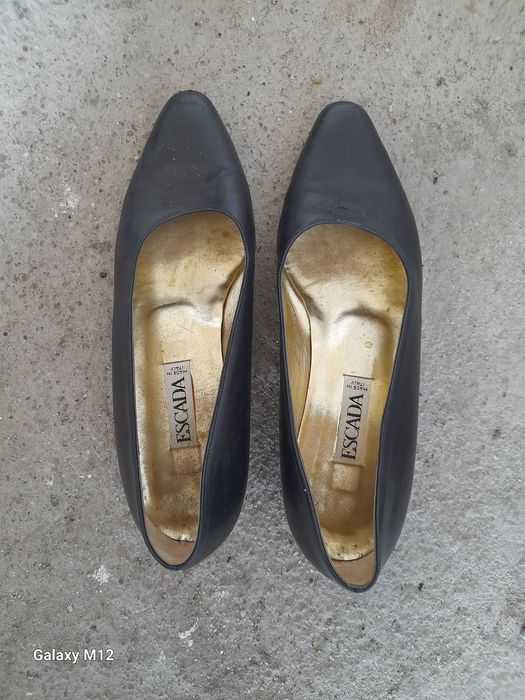 Buty skórzane czarne firmy Eskada