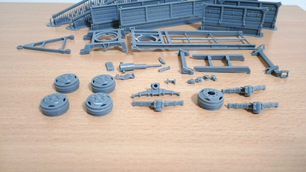Масштабная модель 1/43 детали для сборки прицеп ГКБ-