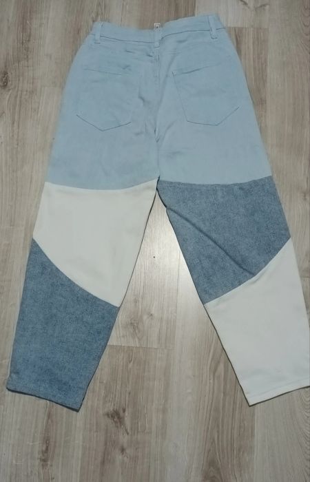 Jeansy Patchworkowe  / Spodnie damskie / mom  jeans / Jeansy / Stan Idealny  / rozm. 36