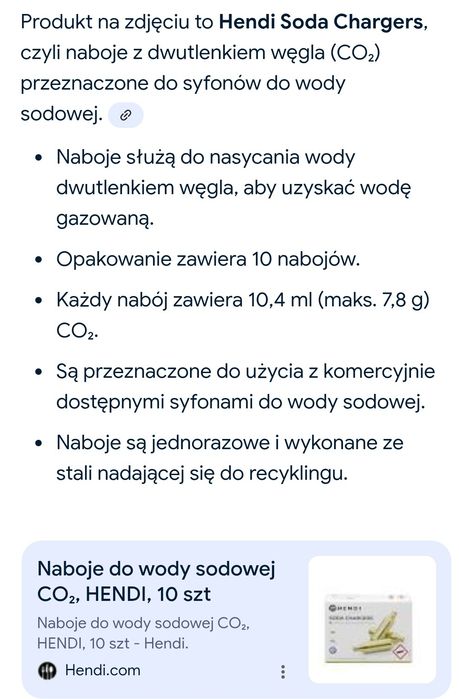 naboje CO2 Hendi do syfonu