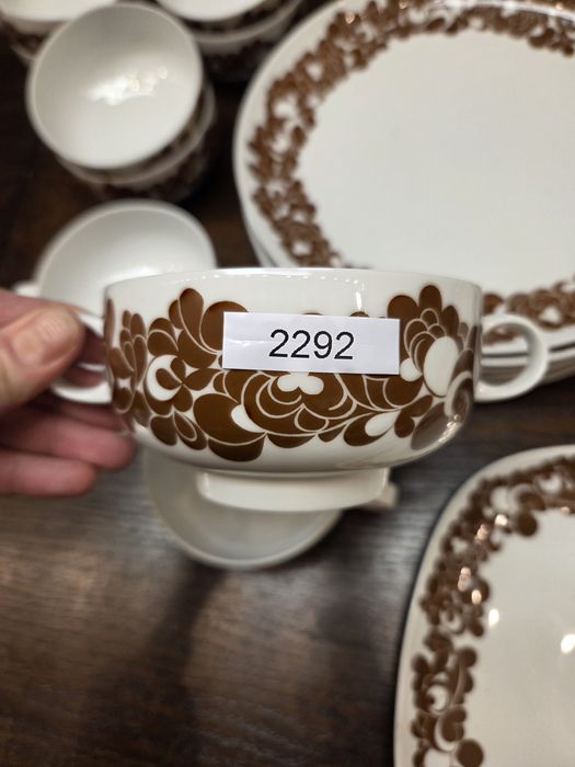 Serwis Rosenthal obiadowy obszerny retro brązowym wzór 2292
