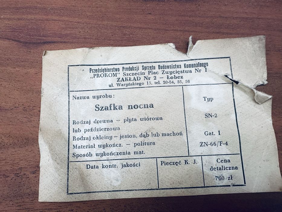 Szafki nocne 2 szt nakastlik stolik nocny prl