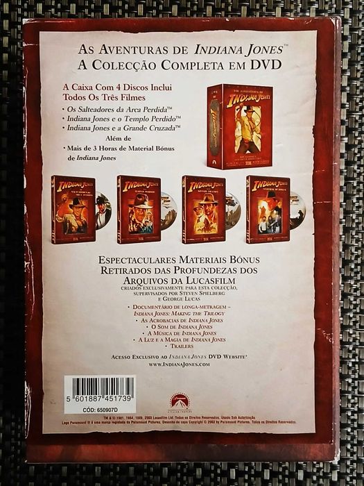 As Aventuras de Indiana Jones - A Coleção Completa - 4 DVDs