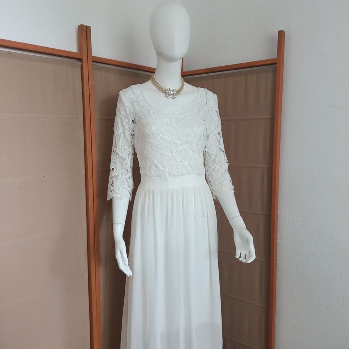 Suknia ślubna plus płaszcz r.42
