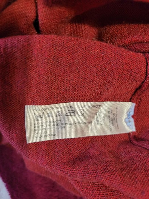 Tunika/sukienka sweterkowa bufki, bawełna/merino bordo 38/40