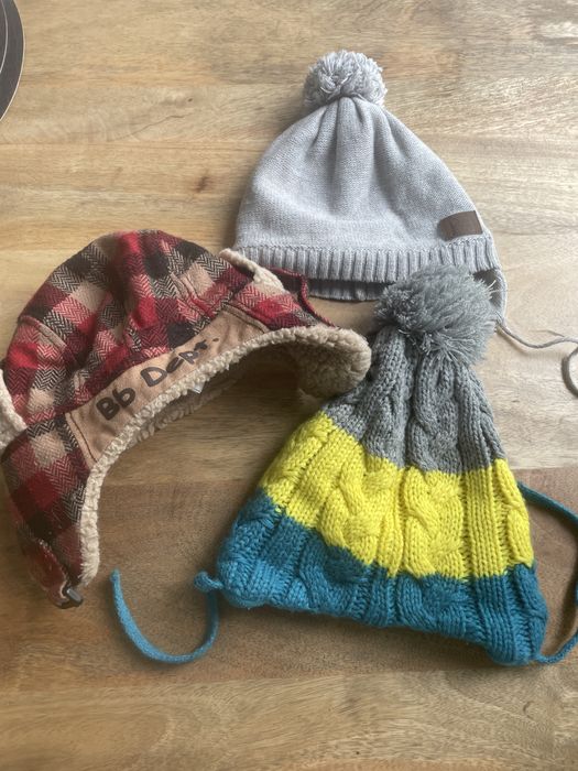 3 czapki zimowe rozmiar ok 48 cm