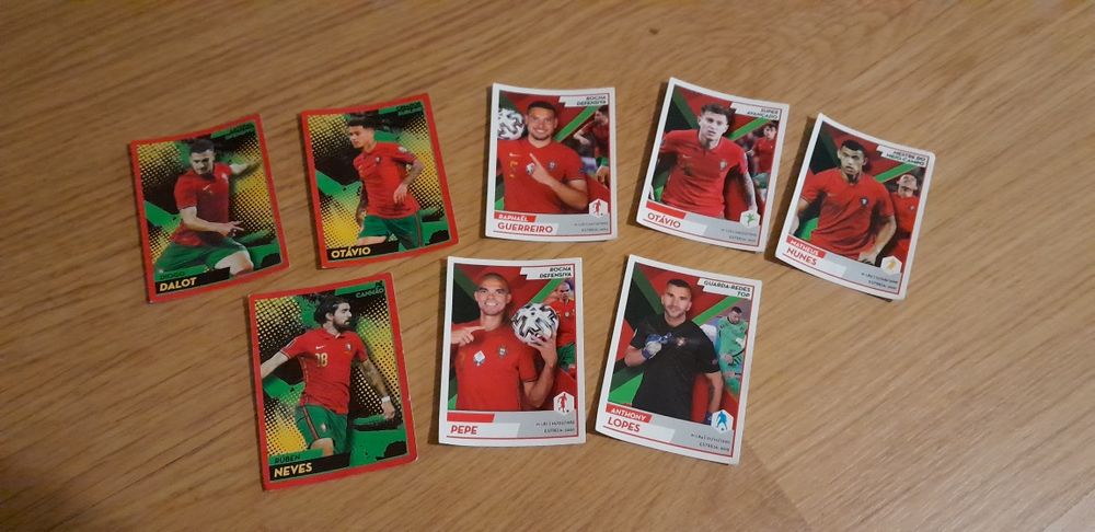Autocolantes Cristiano Ronaldo Panini e outros Dourados e normais