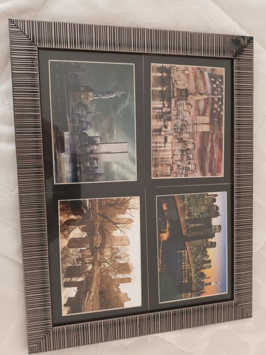 2 Molduras Metalizadas com paisagem de Nova Iorque