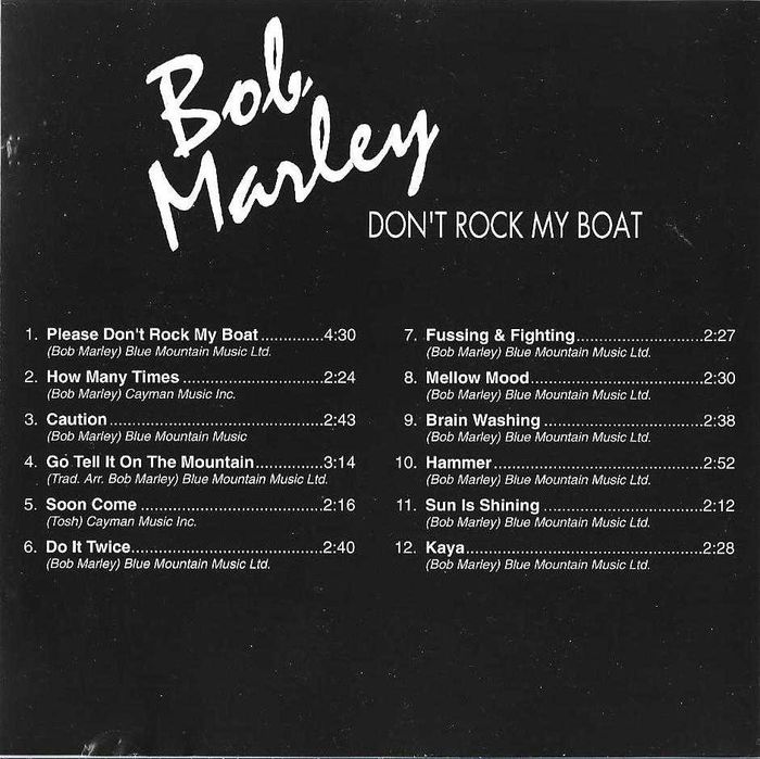Bob Marley - - - - - Don't Rock My Boat - - - - - CD