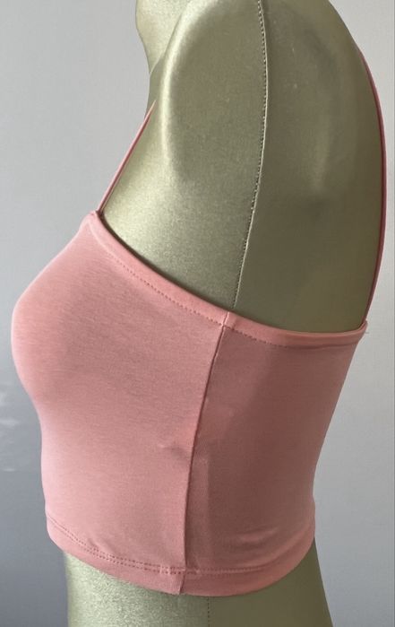 Asos morelowy bawełniany top na ramiączkach r. XS