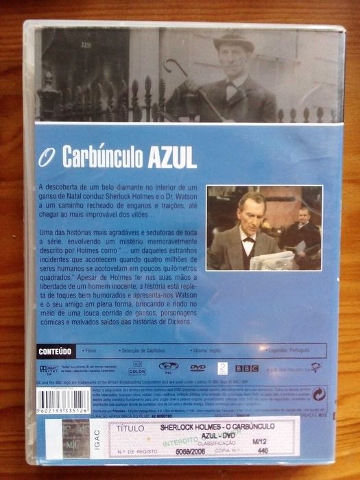 Sherlock Holmes O Carbúnculo Azul Peter Cushing Série da BBC