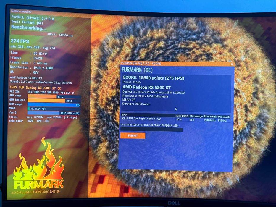 Відеокарта ASUS RX 6800 XT TUF Gaming OC 16GB (відмінний стан)