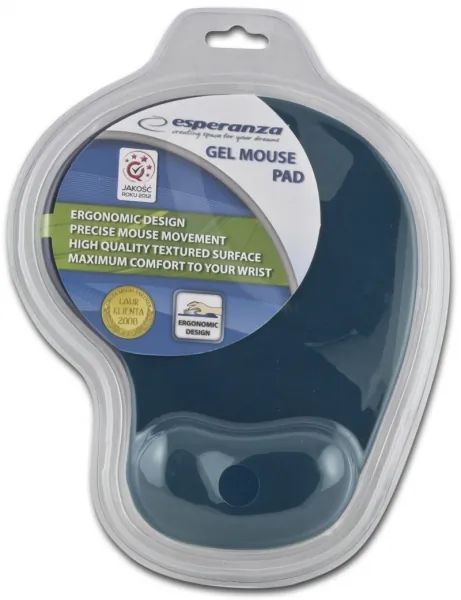 Podkładka żelowa pod mysz z ergonomiczną poduszką - granatowa EA137B