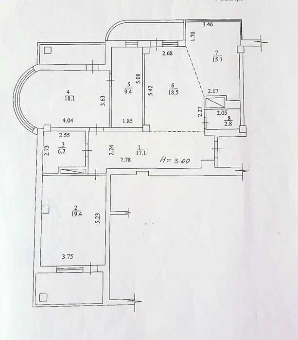 Продам 3к квартиру в ЖК ГРІН ТАУН, Ахсарова (16634)