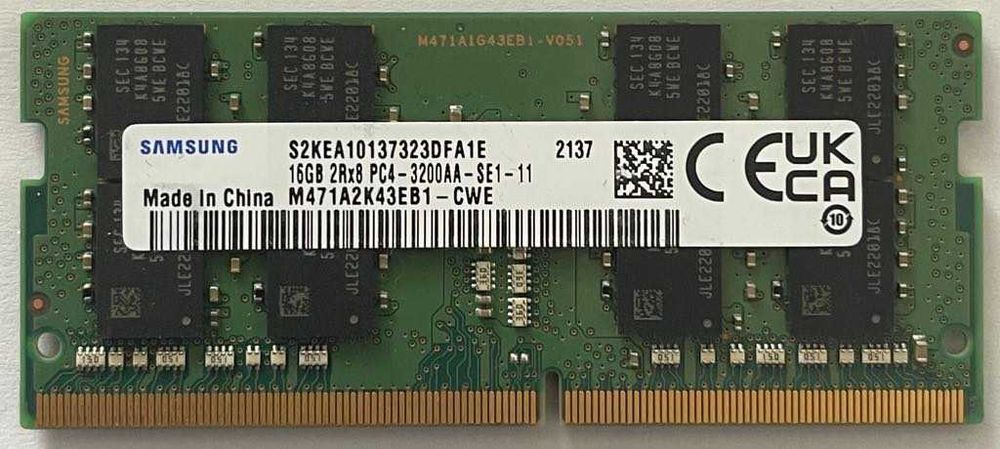1x 16 GB RAM DDR4 3200 Samsung 1 kość [113]