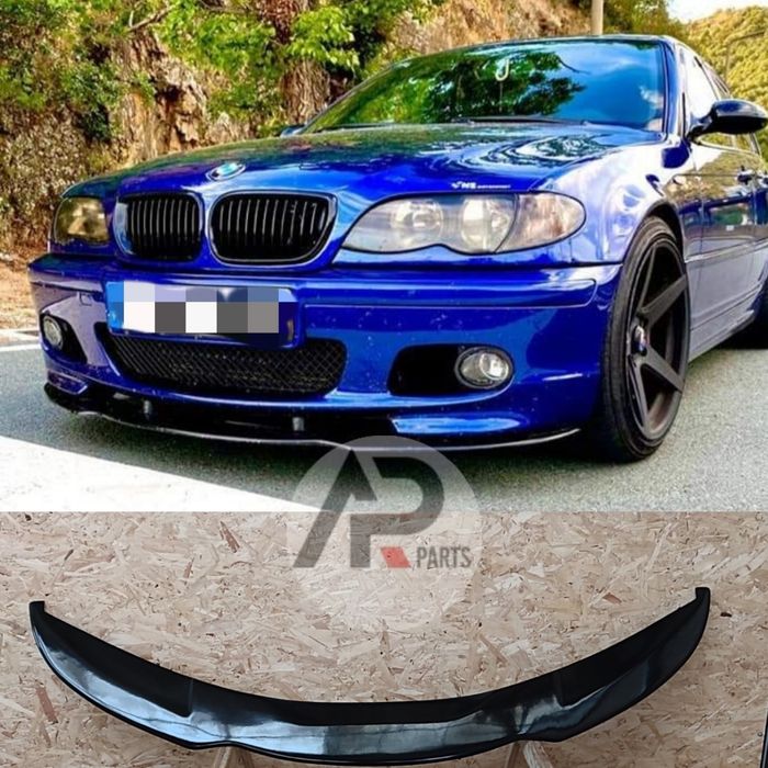 BMW E46 Lip Lamina Aba Frontal Mperformance Preto brilhante