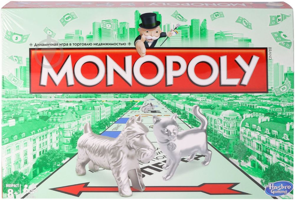 Нова Монополия Hasbro в плівці російською мовою настільна гра