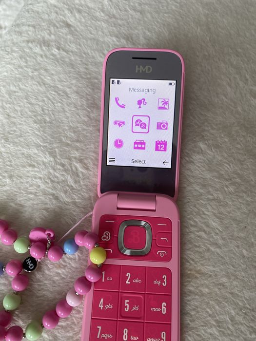 Рожевий розовый телефон Барбі Barbie phone з чохлами