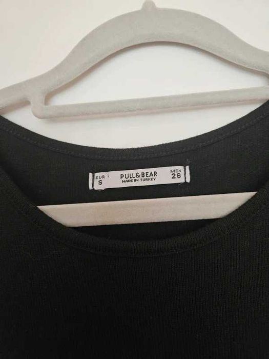 Tunika czarna hiszpanka odkryte ramiona S 36 Pull&Bear casual