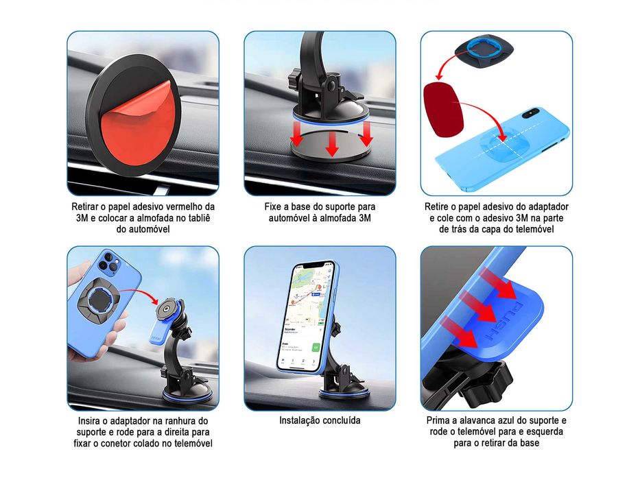 Suporte telemóvel género Quad Lock para automóvel