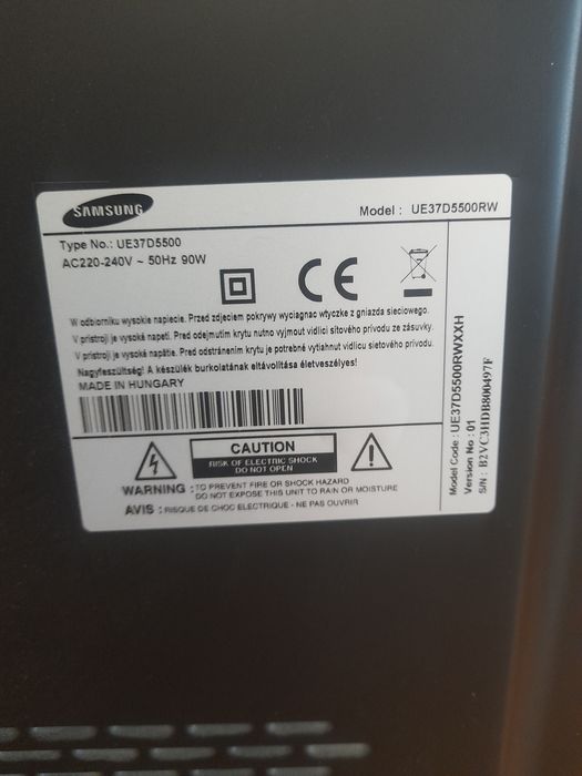 Телевизор смарт SAMSUNG UE37D5500