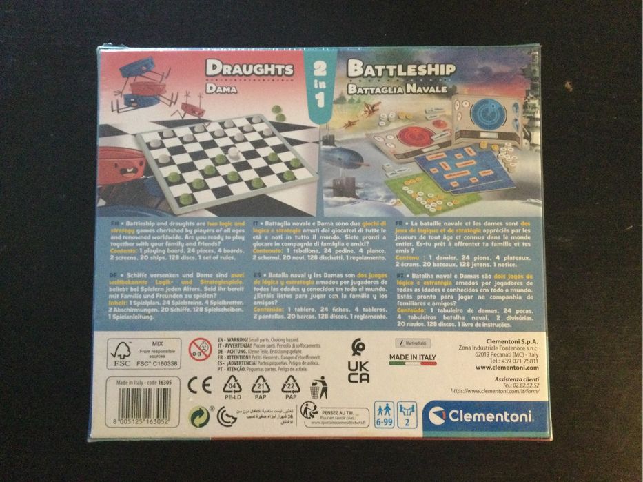 NOVOS- 2 JOGOS - Temas educativos e Batalha Naval+Damas (selados)