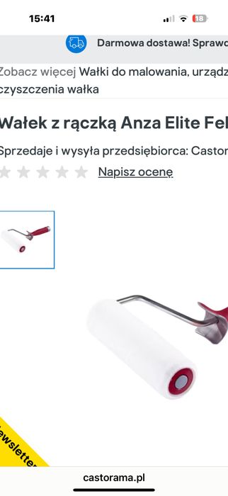 Wałek z rączką Anza Elite Felt 18 cm